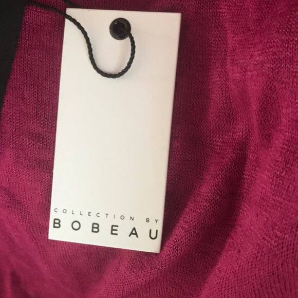 Bobeau Ella Flutter Sleeve Scoop Mulberry Shirt Medium blouse top short sleeve - Picture 2 of 7